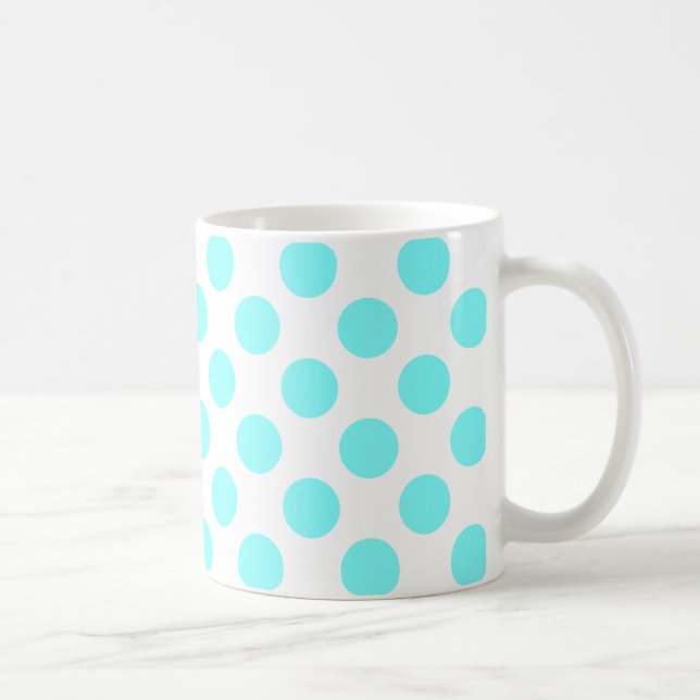 Hellblaue Punkte Kaffeetasse (Rechts)