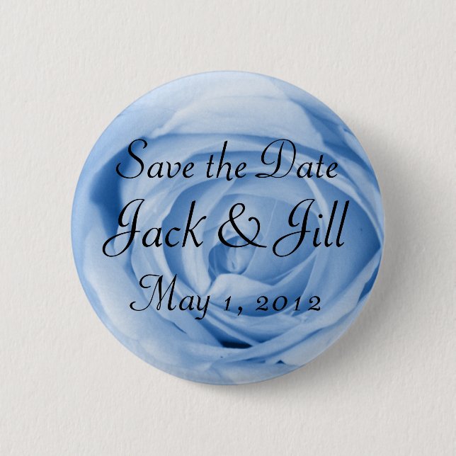 Hellblaue Rose Button (Vorderseite)