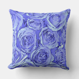 Hellblaue Rosen Kissen