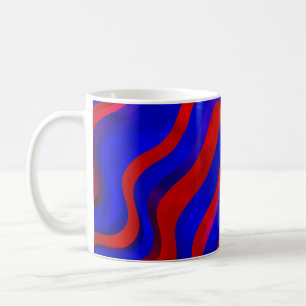 Hellblaue, rote Textur mit trockenen Linien. Gradi Kaffeetasse