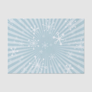Hellblaue Schneeflocken - Gewebepapier Seidenpapier