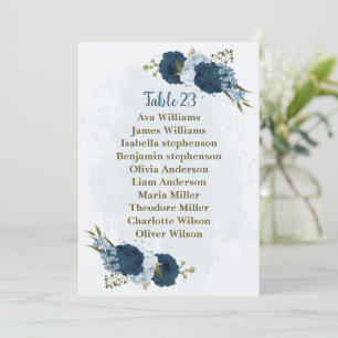 hellblaue Seekarten-Blume Einladung