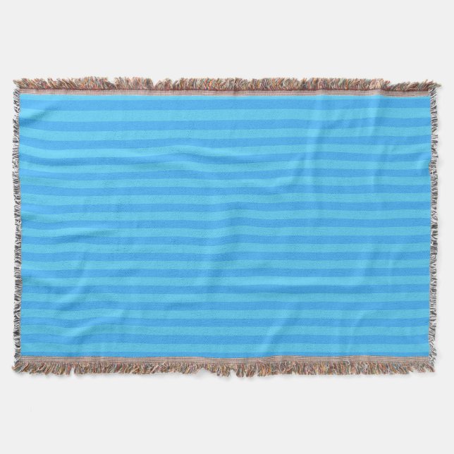 Hellblaue Streifen Decke (Vorderseite)