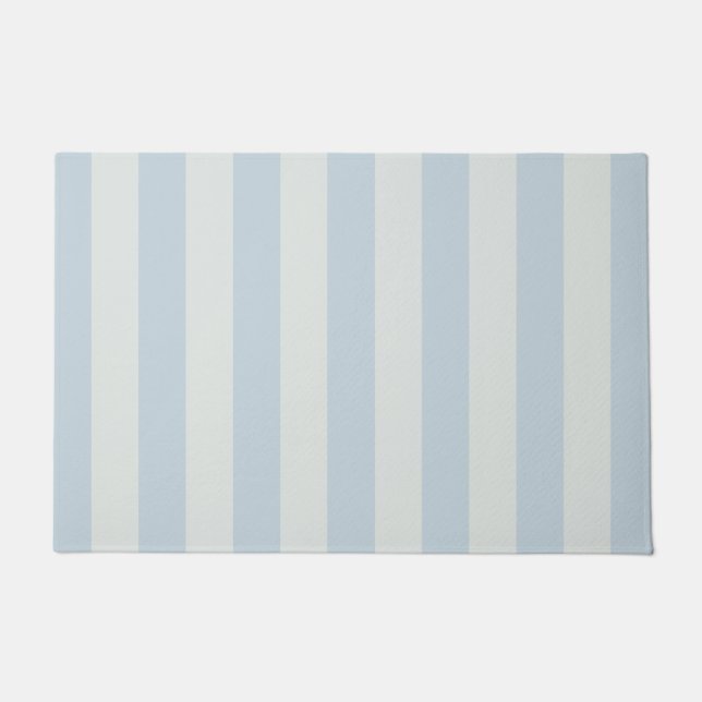 Hellblaue Streifen Fußmatte (Vorderseite)