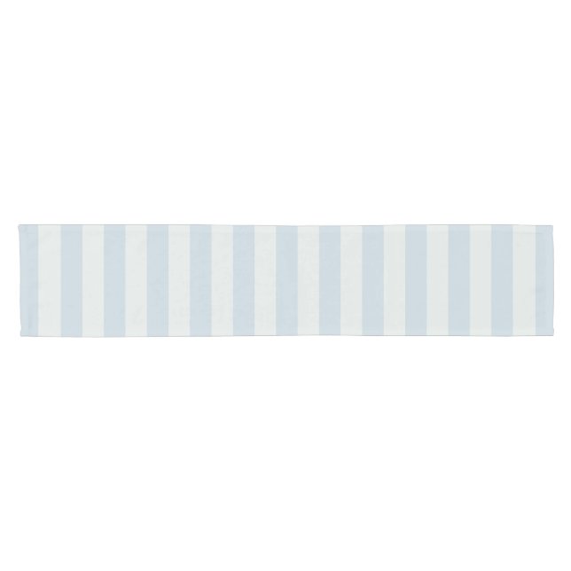 Hellblaue Streifen Kurzer Tischläufer (Horizontal)