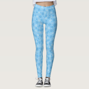 hellblaue Töne mit Polka-Punkten im Retro-Stil der Leggings