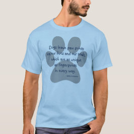 Hellblaue und graue T - Shirt-Hunde verlassen T-Shirt