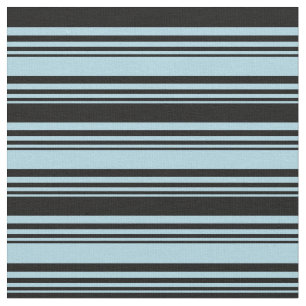Hellblaue und schwarze farbige Linien Stoff