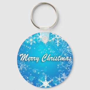 Hellblaue Weihnachten Schlüsselanhänger