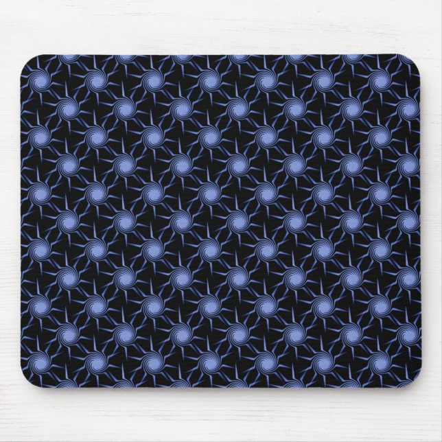 Hellblaue wirbelnde Sonnen-Mauspad Mousepad (Vorne)