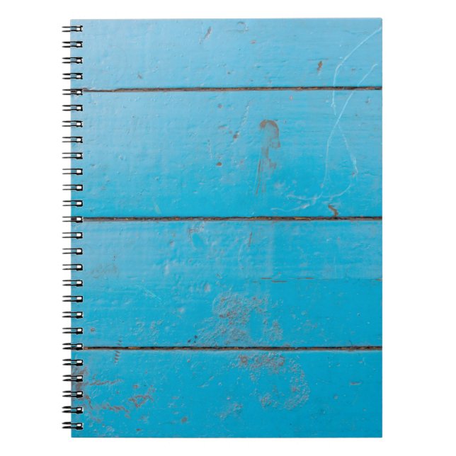 Hellblauer Aquamarine Vintages Holzstaub Notizblock (Vorderseite)