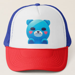 Hellblauer Bär Truckerkappe