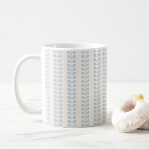 Hellblauer Blattstreifen Kaffeetasse