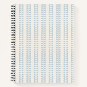 Hellblauer Blattstreifen Notizbuch