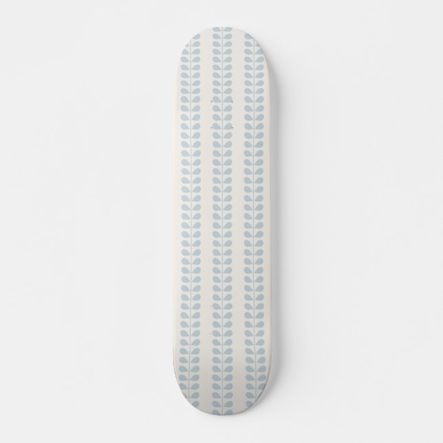 Hellblauer Blattstreifen Skateboard (Vorne)