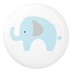 Hellblauer Elefant-Keramik-Griff-Fach-Zug Keramikknauf