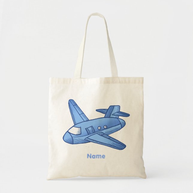 Hellblauer Flugzeugtote Bag Tragetasche (Vorne)