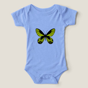Hellblauer gelber Schmetterling Baby-Body Natur I