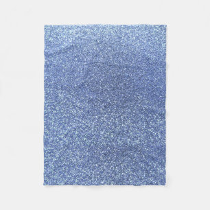Hellblauer Glitter Fleecedecke