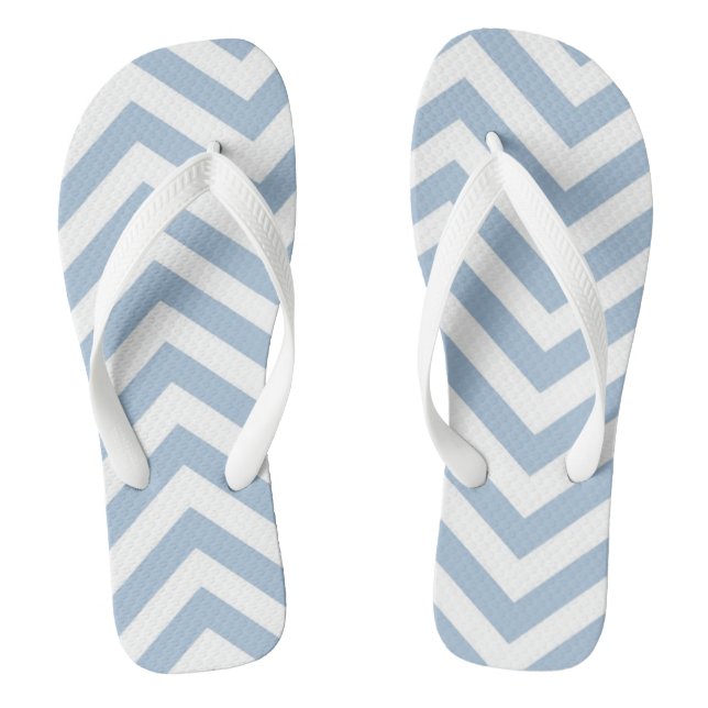 Hellblauer Grunge-strukturiertes Zickzack Flip Flops (Fußbett)