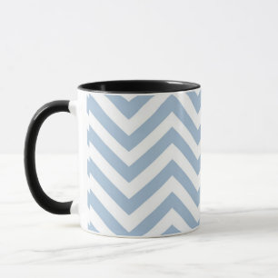 Hellblauer Grunge-strukturiertes Zickzack Tasse