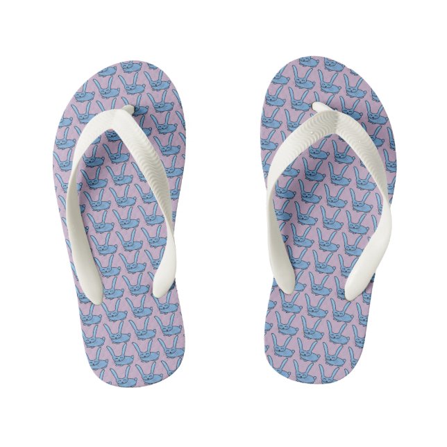 Hellblauer Hase Kinderbadesandalen (Fußbett)