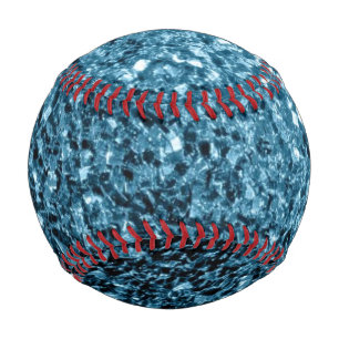 Hellblauer Imitat Glitzer Glitzern Baseball