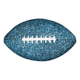 Hellblauer Imitat Glitzer Glitzern Football