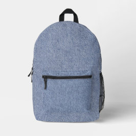 Hellblauer Jeans-Look Druck Cut Sew Bag Bedruckter Rucksack