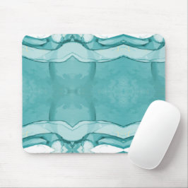 Hellblauer Marmor Elegantes Modernes Muster Mousepad