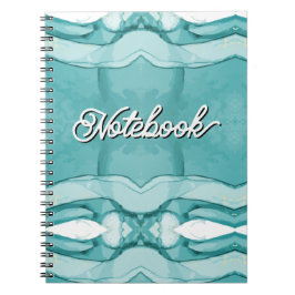Hellblauer Marmor Elegantes Modernes Muster Notizblock