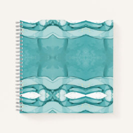 Hellblauer Marmor Elegantes Modernes Muster Notizbuch