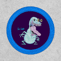hellblauer Monster-Alien-Cartoon