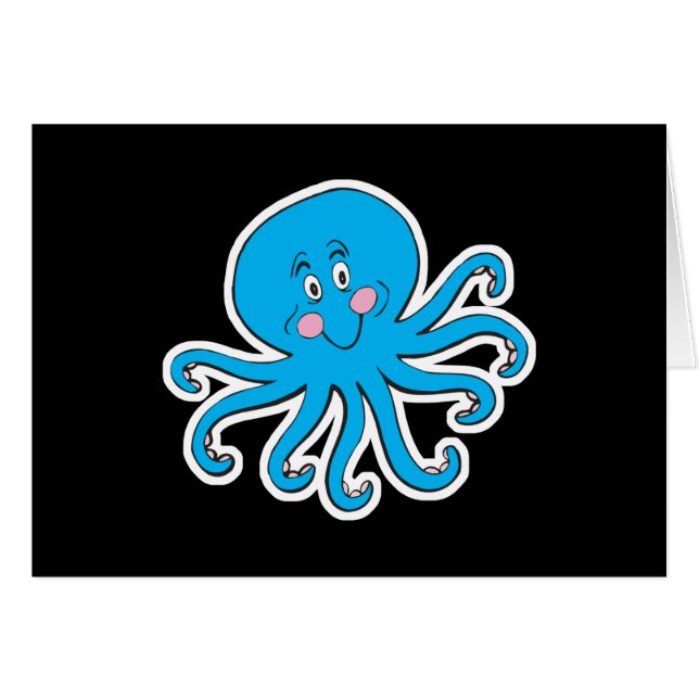 Hellblauer Oktopus (Vorderseite (Horizontal))