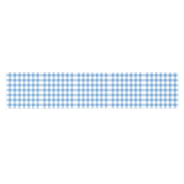 Hellblauer und weißer kurzer tischläufer (Horizontal)