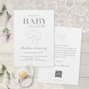 Hellblauer Wasserfarben-Bogen Baby-Einweihung Einladung