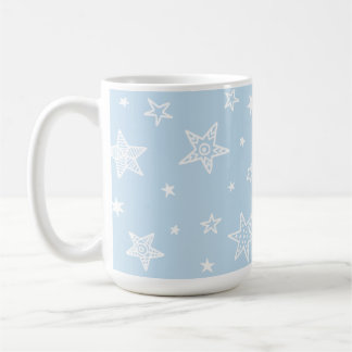 Hellblauer Wintersportort Kaffeetasse
