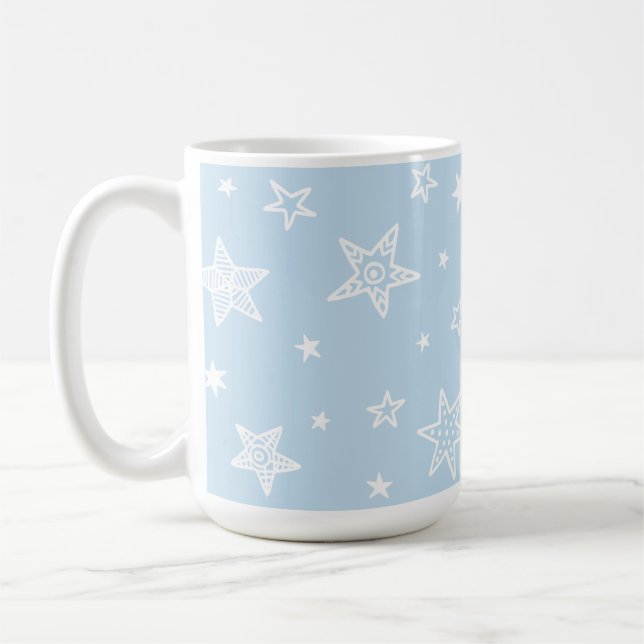 Hellblauer Wintersportort Kaffeetasse (Links)