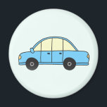 Hellblaues Auto Magnet<br><div class="desc">Ein hellblaues Auto.</div>