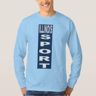 Hellblaues, basisches T-Shirt ILLINOIS SPORT