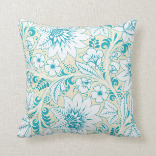 Hellblaues Blumen Kissen