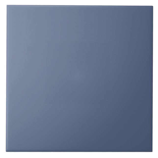 Hellblaues Einfach Indigo Blau Einfach Fliese (Vorderseite)