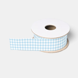 Hellblaues Gingham-Muster-Band Ripsband