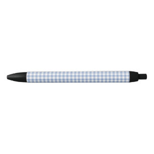 Hellblaues Gingham-Muster Klassischer Karomuster-D Kugelschreiber