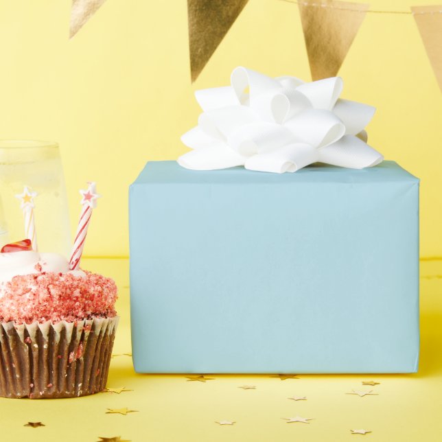 Hellblaues glänzendes Schleifpapier Geschenkpapier (Geburtstagsparty)