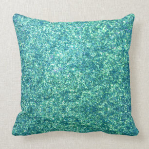 Hellblaues Glitterkissen Kissen