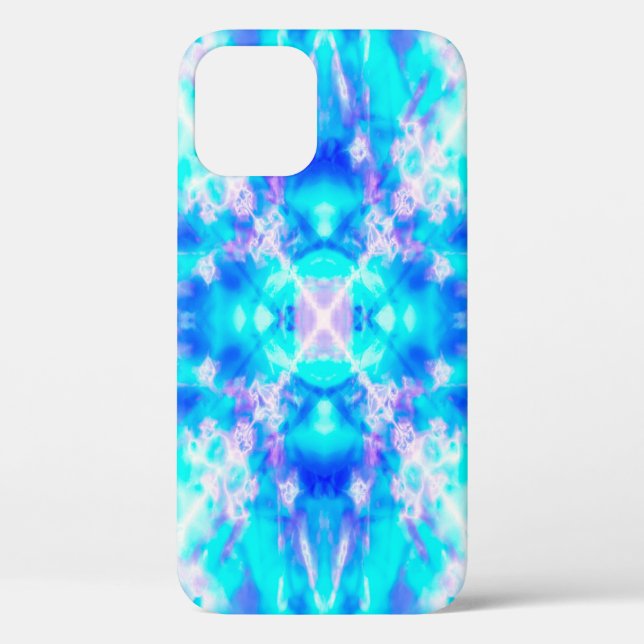 Hellblaues Kaleidoskop Muster Case-Mate iPhone c Hülle (Rückseite)