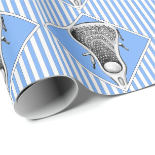 Hellblaues Lacrosse-Geschenkverpackungspapier Geschenkpapier