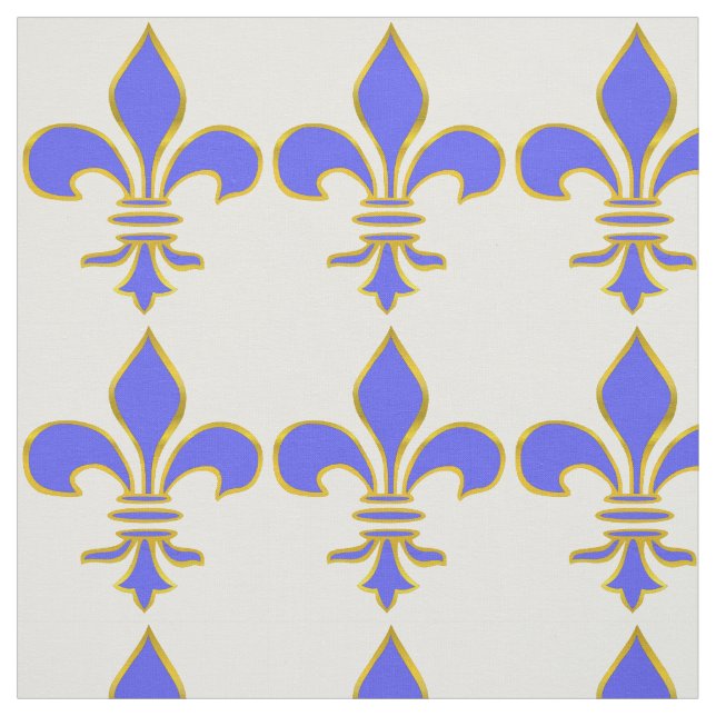 Hellblaues Lilien-Muster Stoff (Muster)