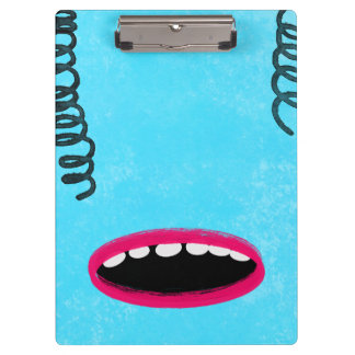 hellblaues Monster Clipboard Klemmbrett